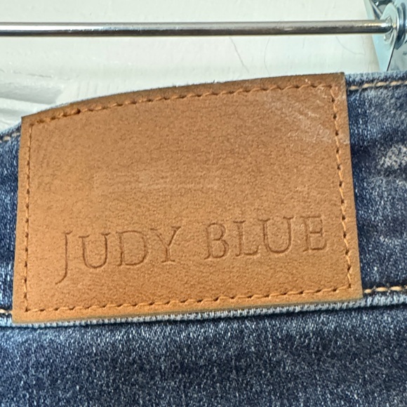 Judy Blue Dark Indigo High Wasted Thermal Skinny Jeans - Picture 6 of 7